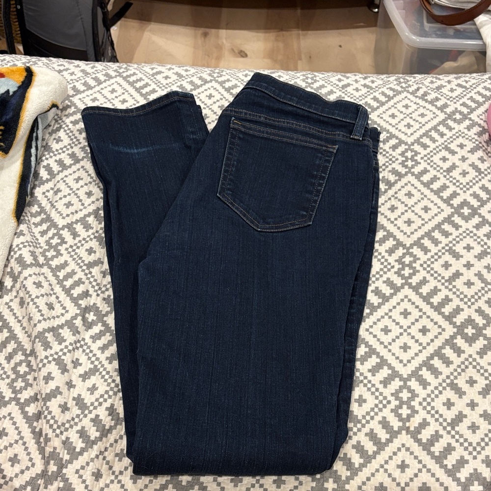 Dark Blue J Crew Reid Straight Leg Jeans